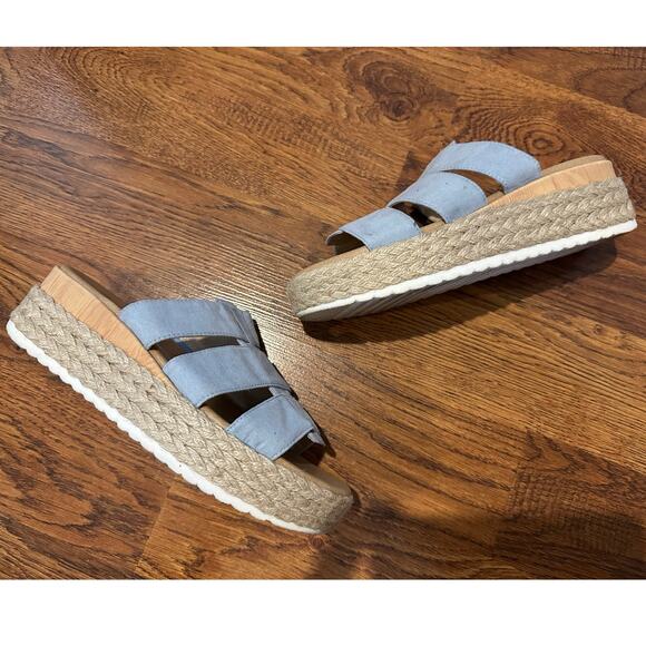 Dr. Scholl's Women's Electric Summer Blue Slide Platform Sandals - Size 6.5 - Picture 1 of 10